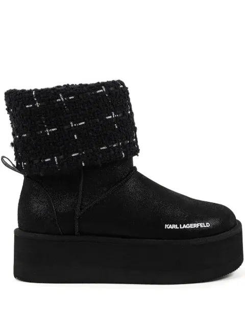Karl Lagerfeld Thermo knit-trimmed platform boots