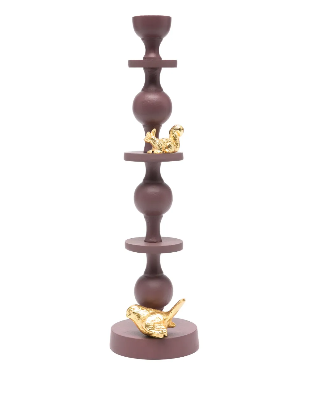 Polspotten Climbing Pole Candle Holder (h37cmxw10) In Brown