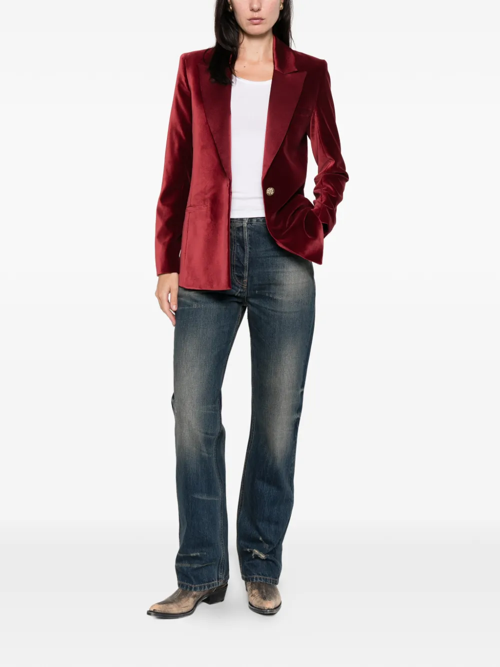 alice + olivia lapel button jacket | Fitted Jackets | Image 2