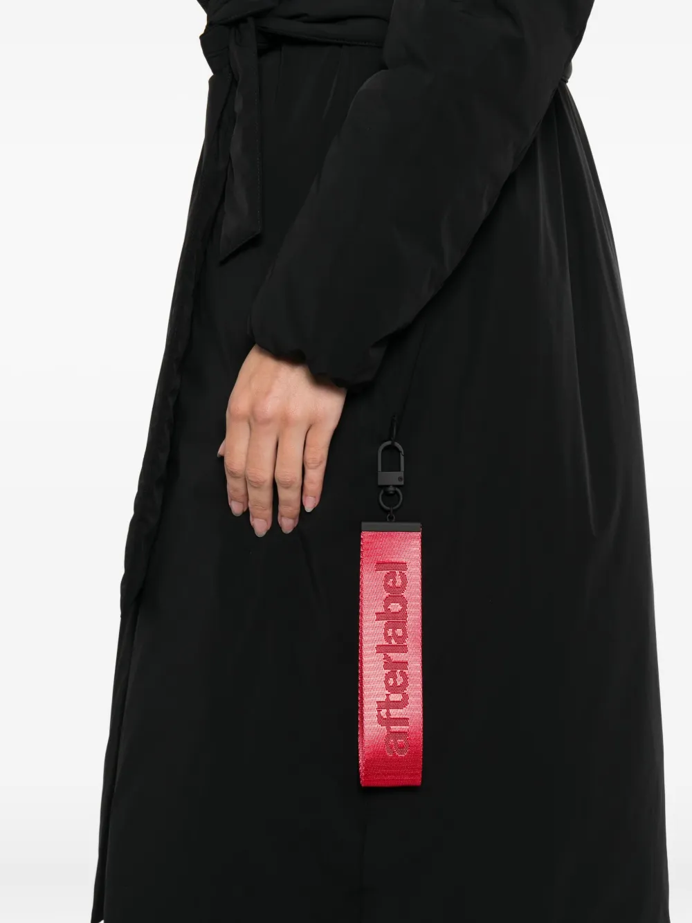 AFTER LABEL Oklan jas met ceintuur Zwart