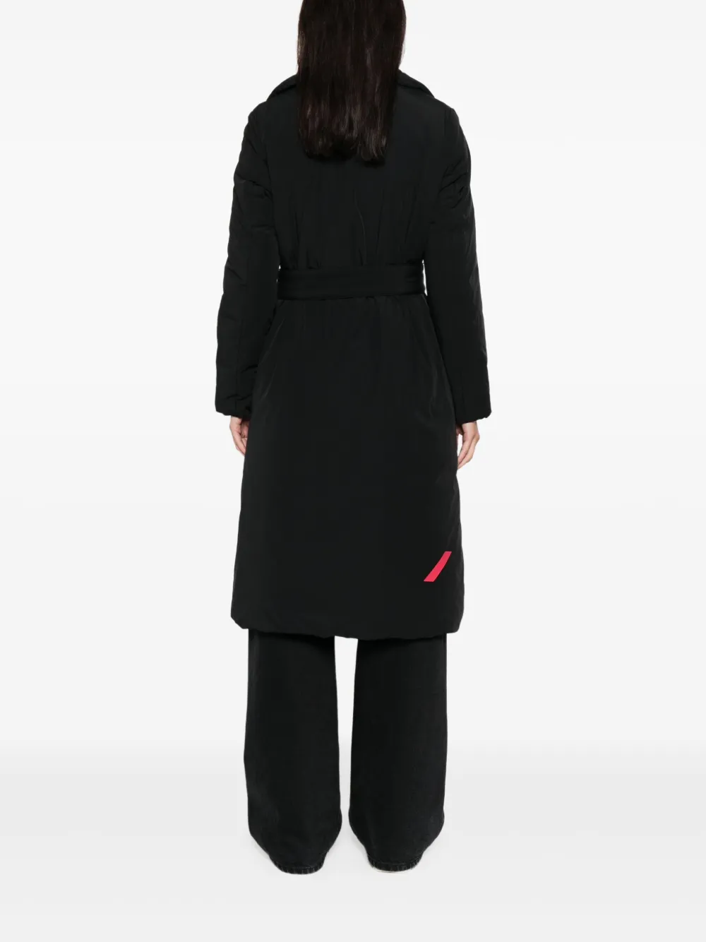 AFTER LABEL Oklan jas met ceintuur Zwart