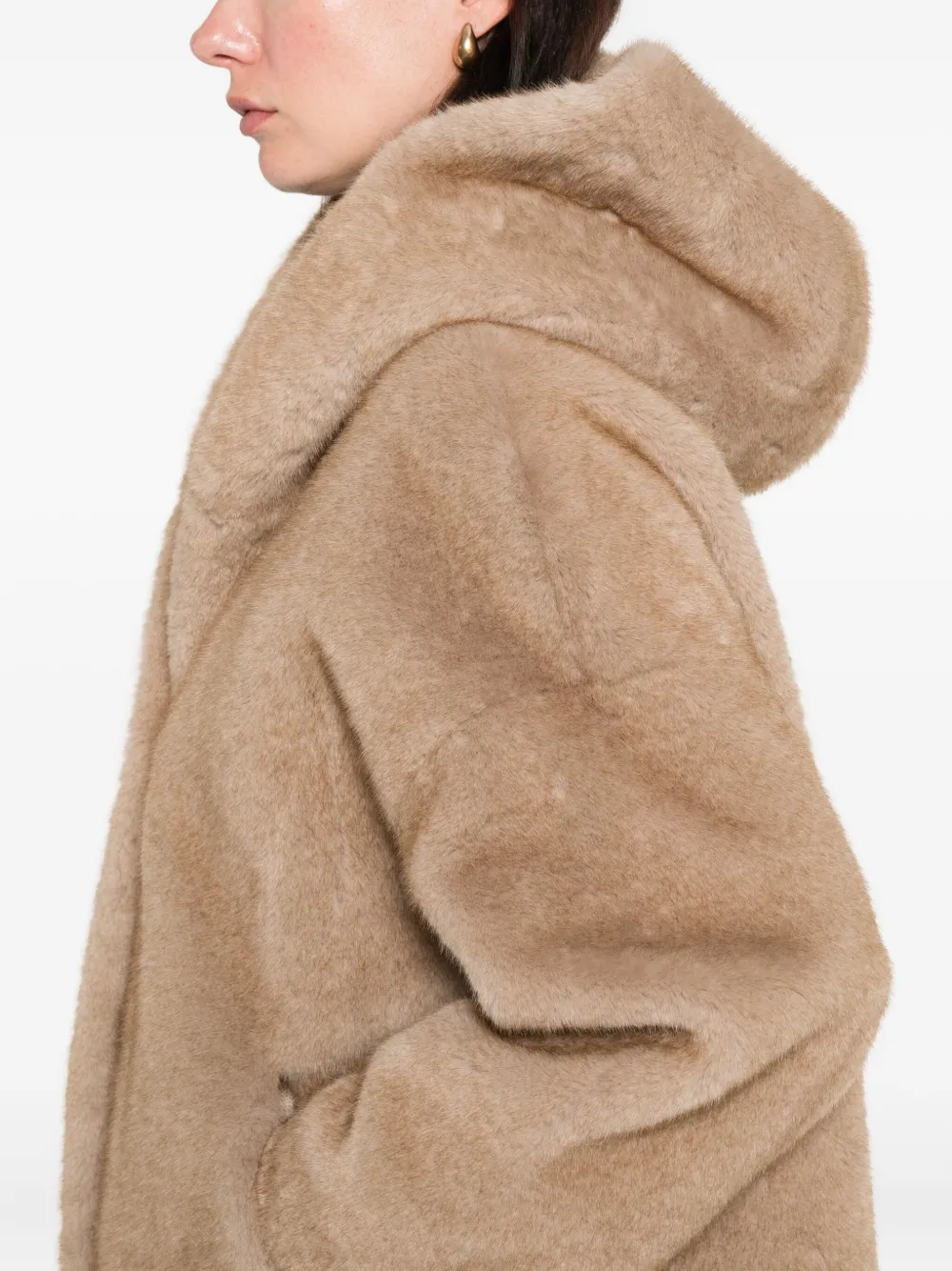 Bully Hooded-neck Coat In Brown