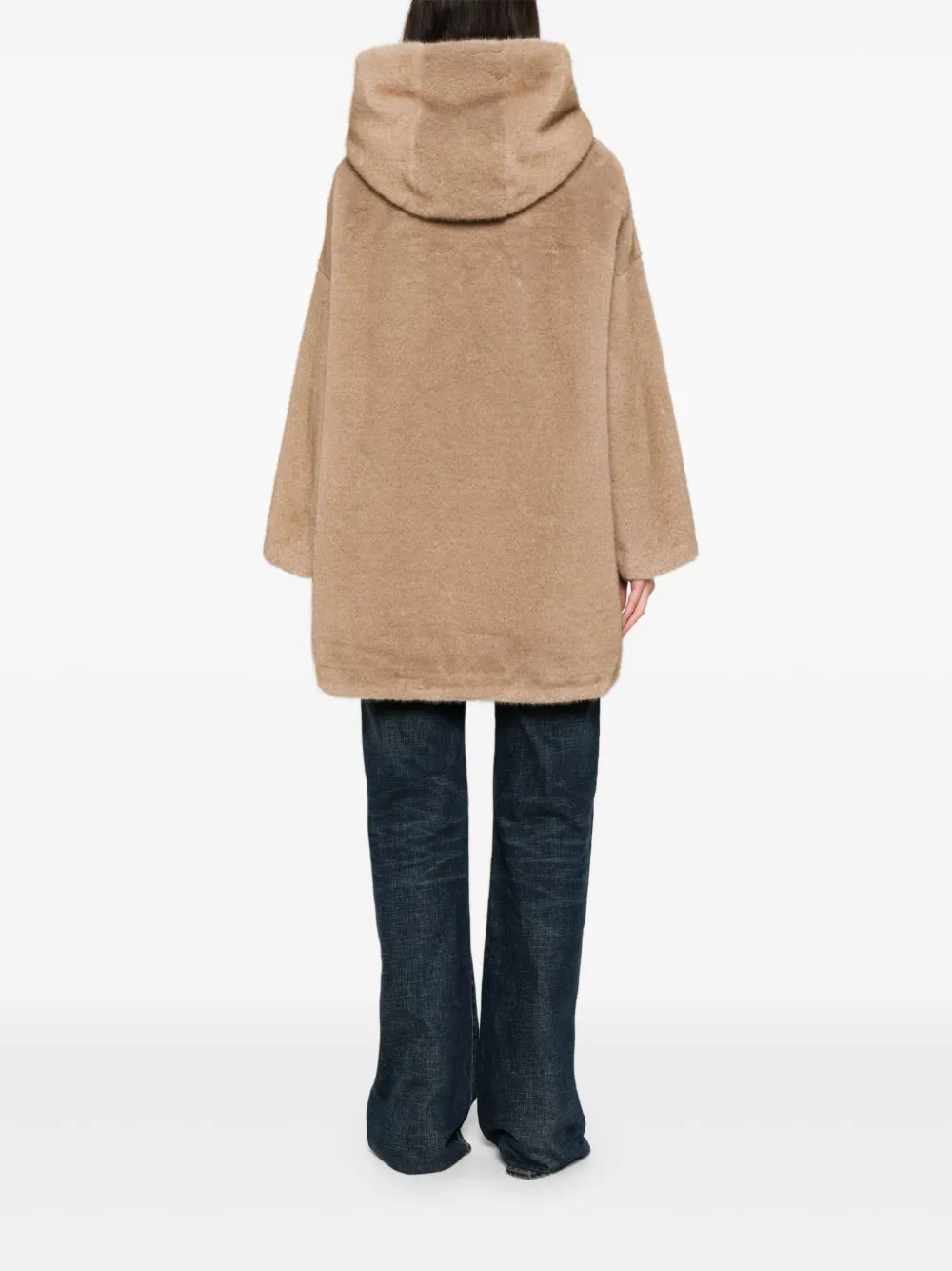 Bully Hooded-neck Coat In Brown