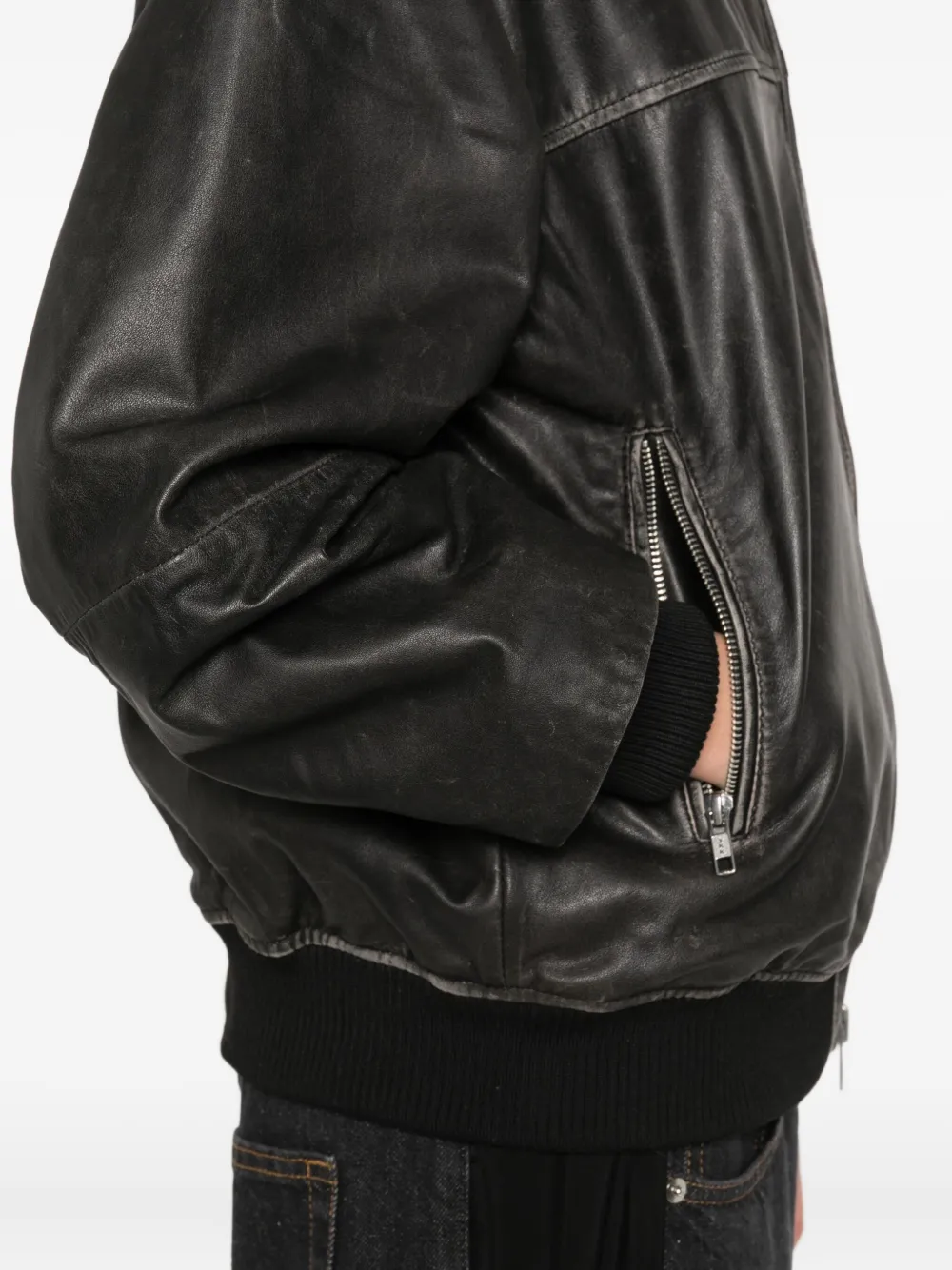 Bully Leather Jacket In Multi