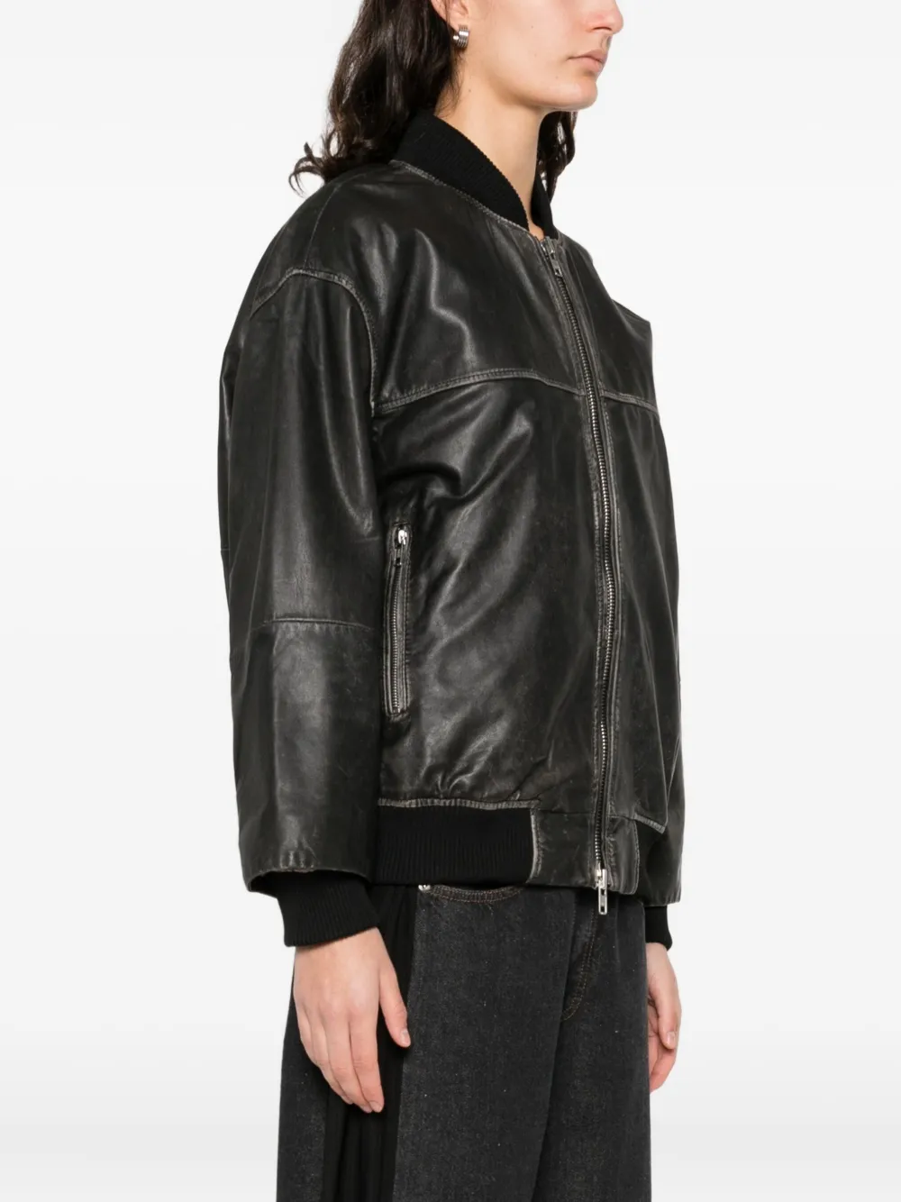Bully Leather Jacket In Multi