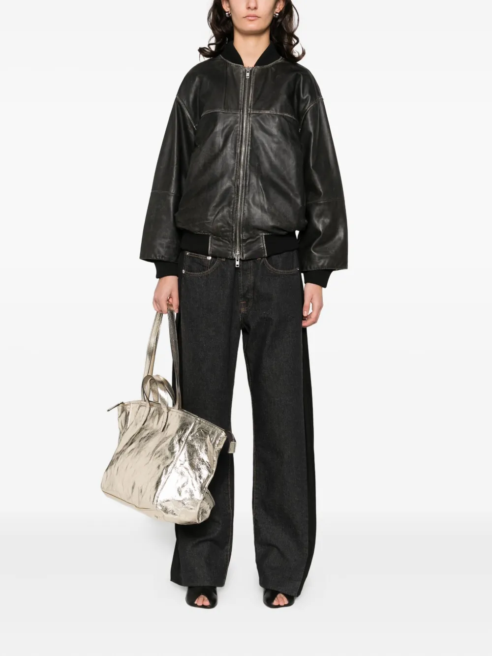 Bully Leather Jacket In Multi