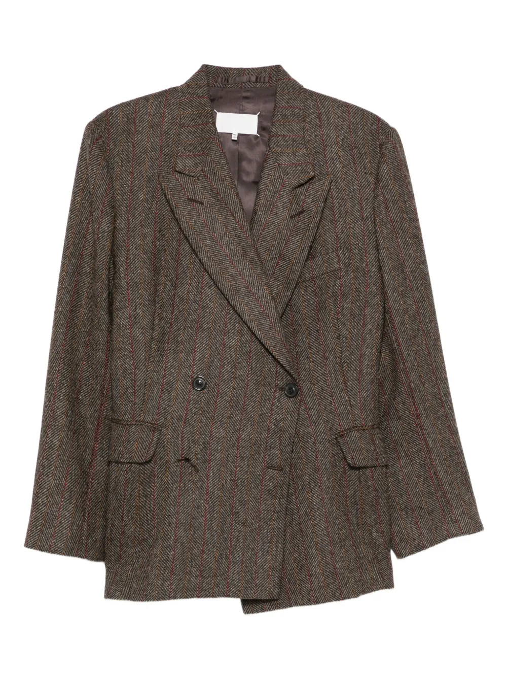 Maison Margiela Double-breasted Blazer In Brown