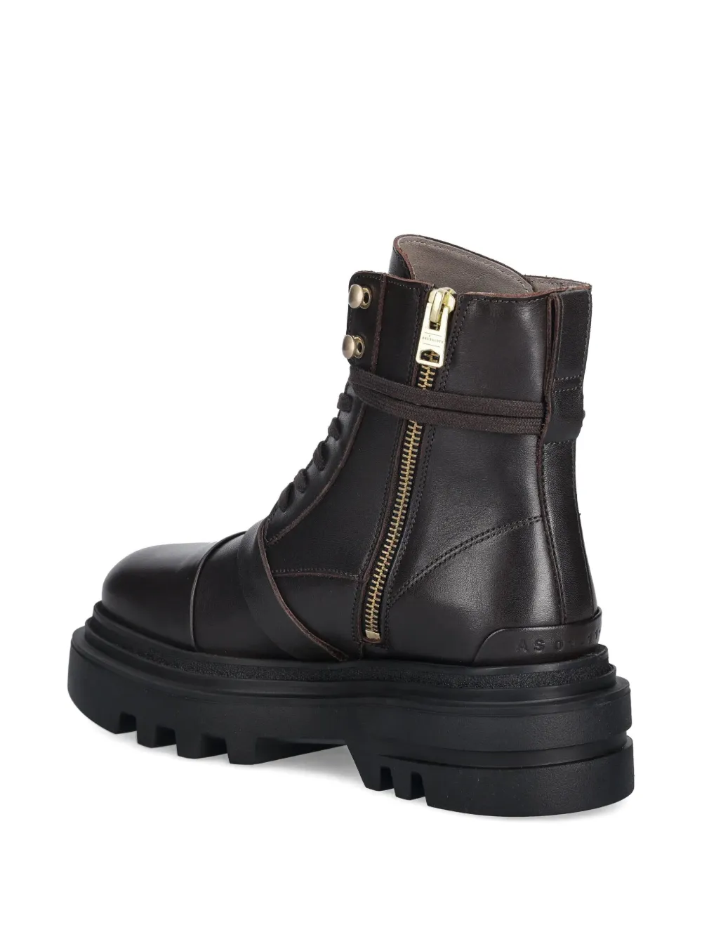 Allsaints Buckle Lace-up Boot In Black