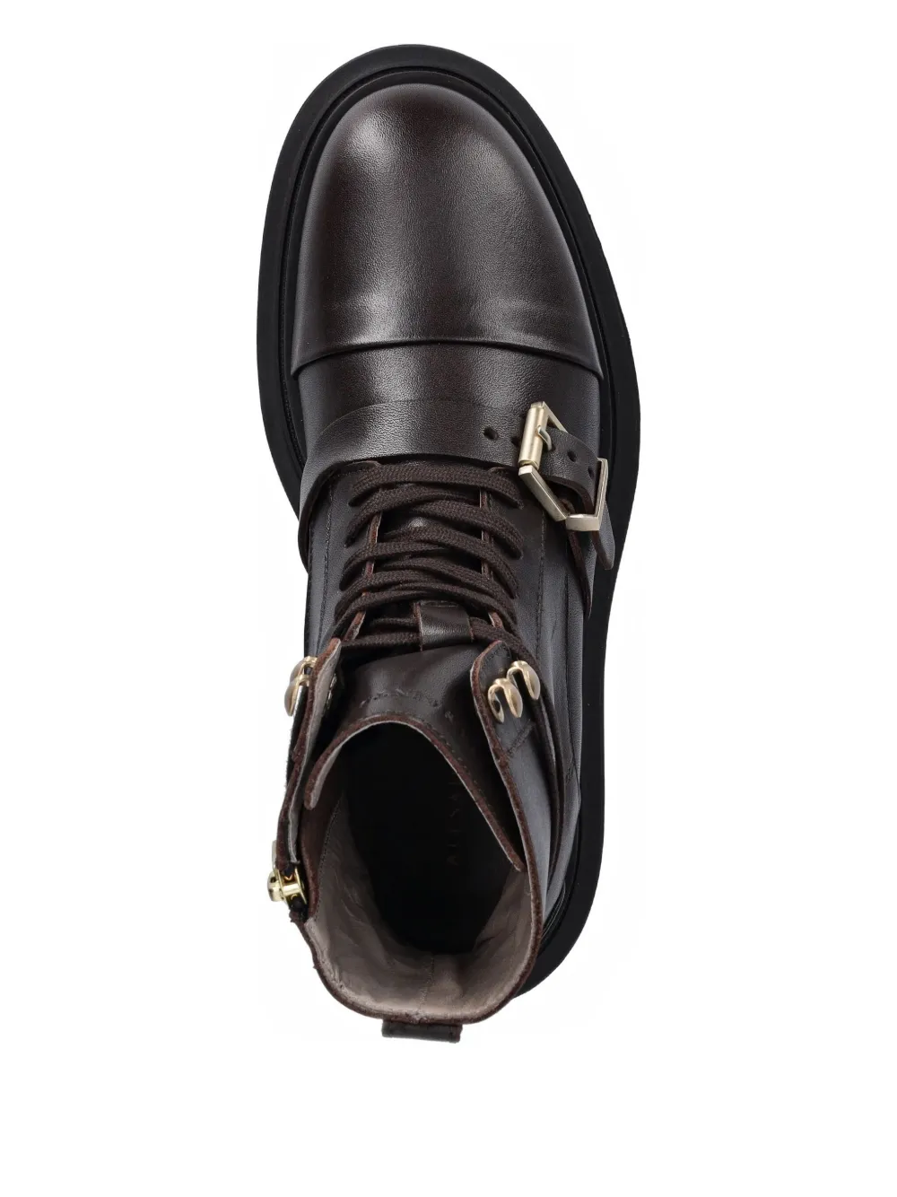 Allsaints Buckle Lace-up Boot In Black