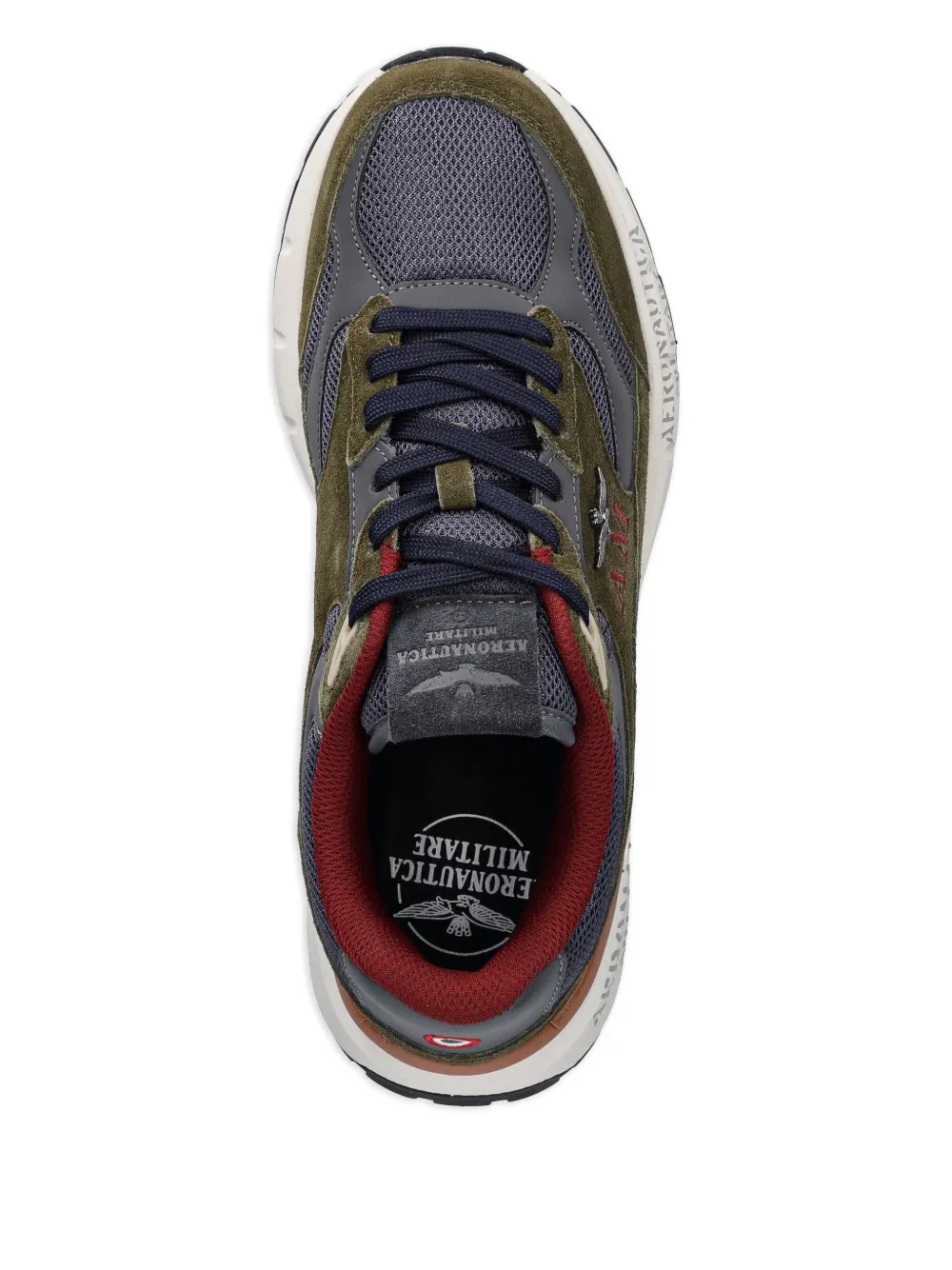 Aeronautica Militare Sneakers met logo-applicatie Groen
