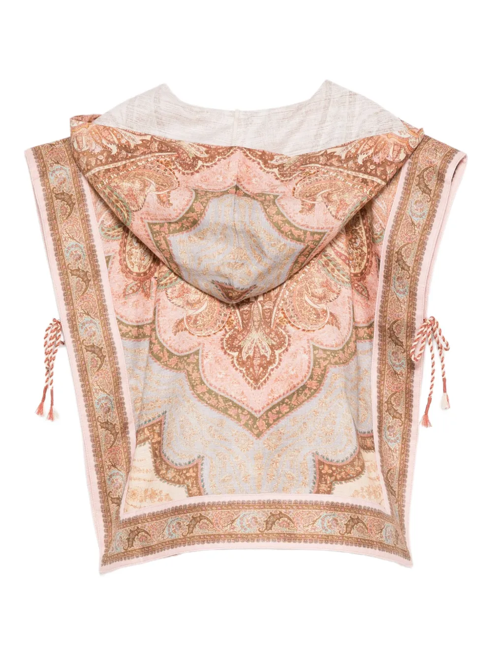 ZIMMERMANN Kids Awaken poncho met capuchon Beige