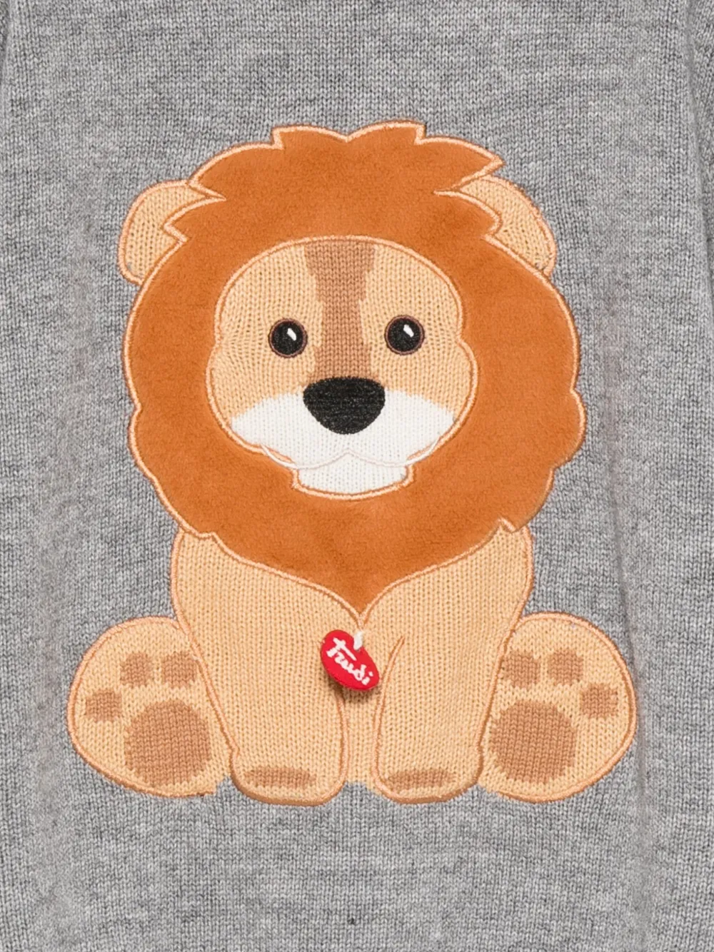 MC2 Saint Barth Kids x Trudi Douglas trui met leeuwapplicatie Grijs