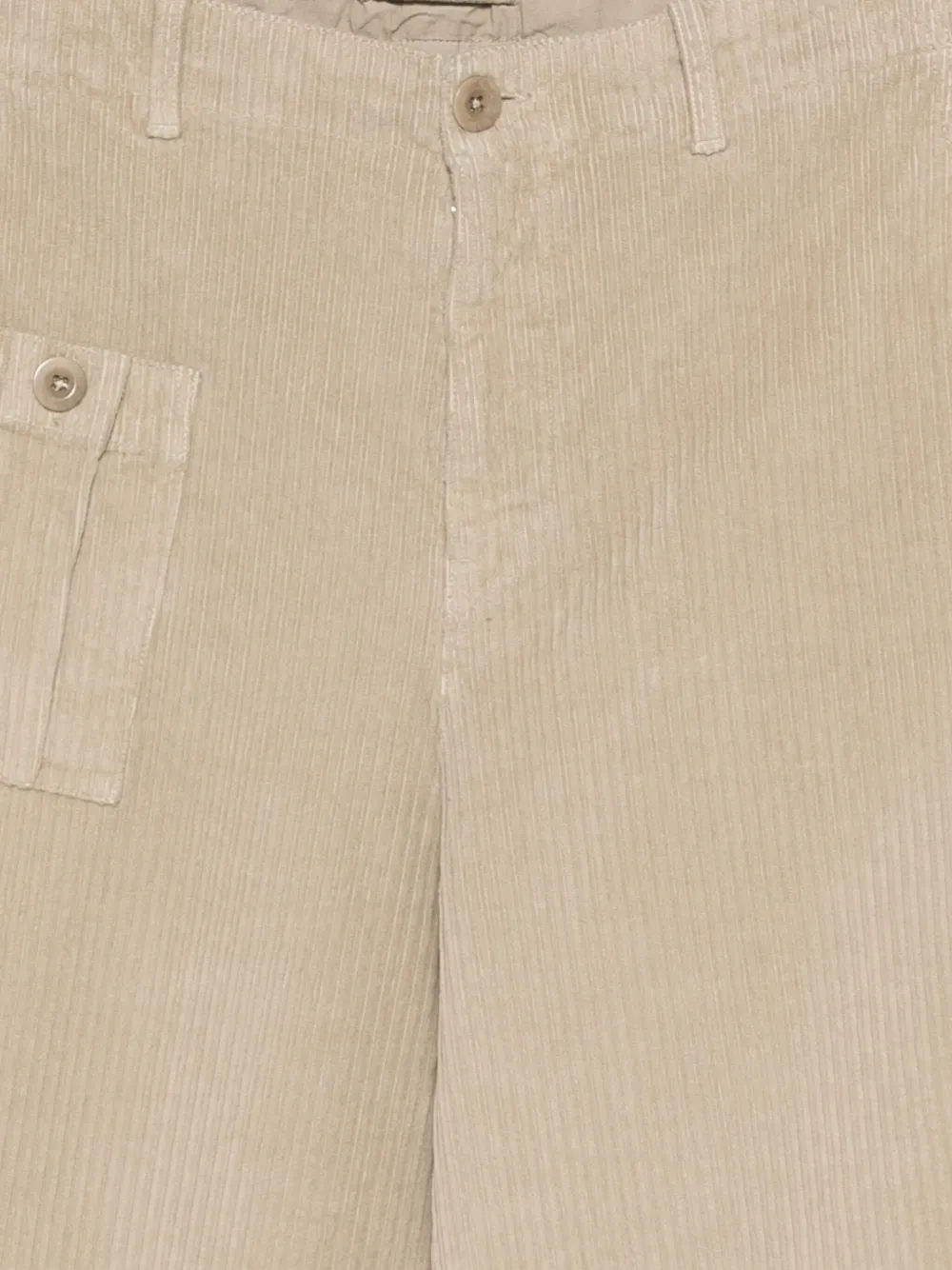 Ten C Ribfluwelen broek met zak Beige