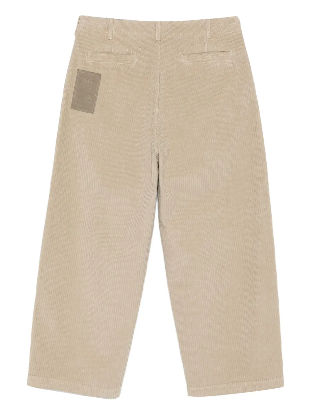 Ten C Ribfluwelen broek met zak - Beige