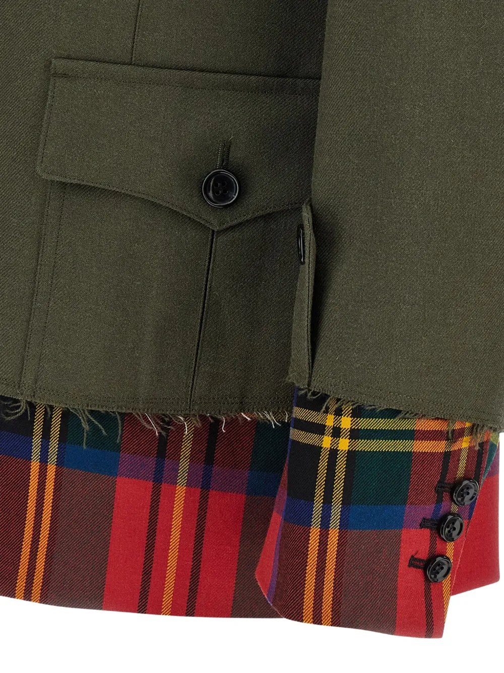 Comme Des Garçons Homme Deux Layered Wool Military Jacket In Brown