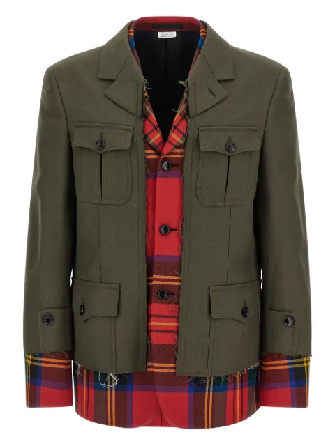 Comme des Garçons Homme Plus layered wool military jacket