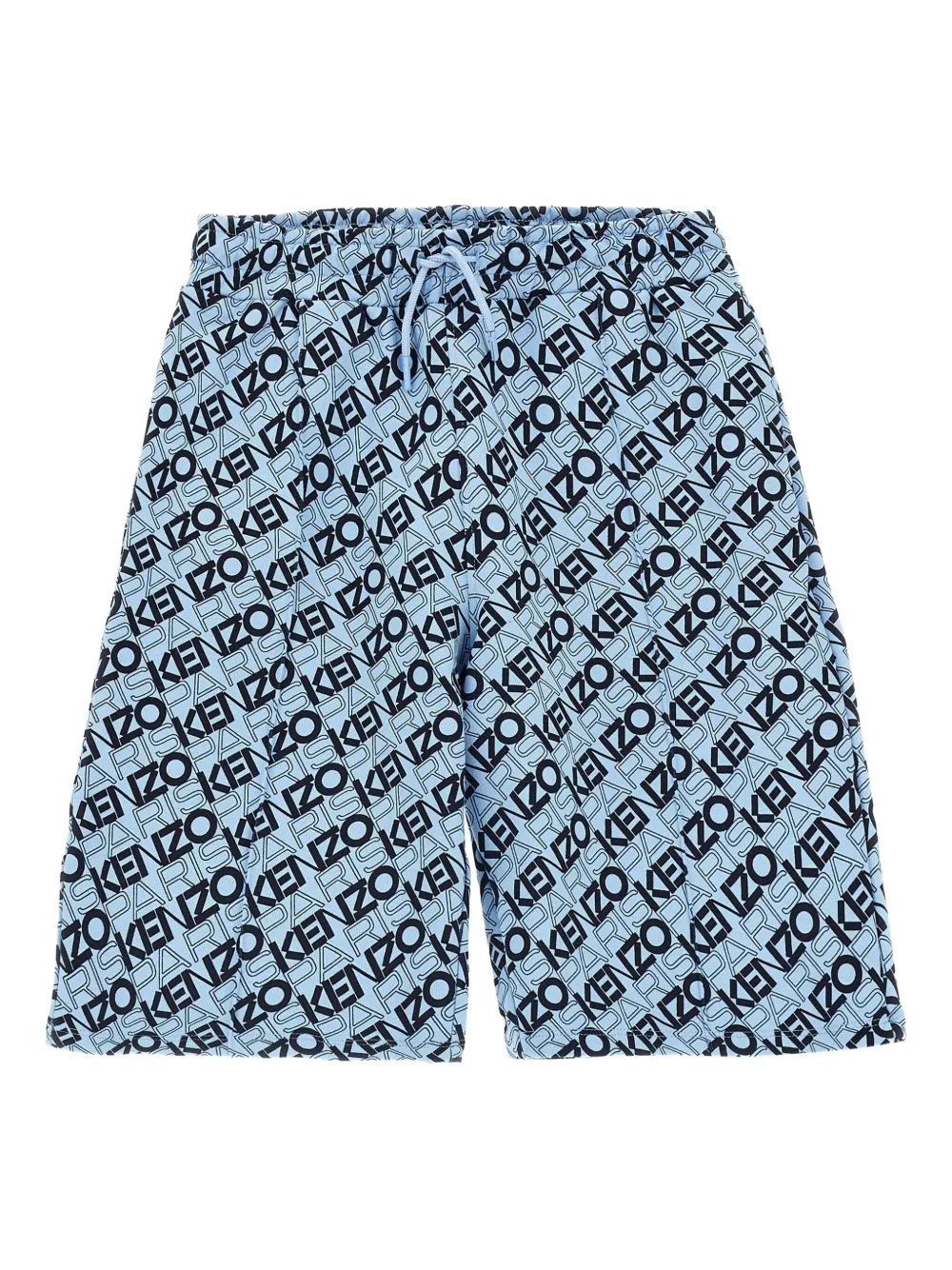Kenzo Kids logo-pattern casual shorts - Blu
