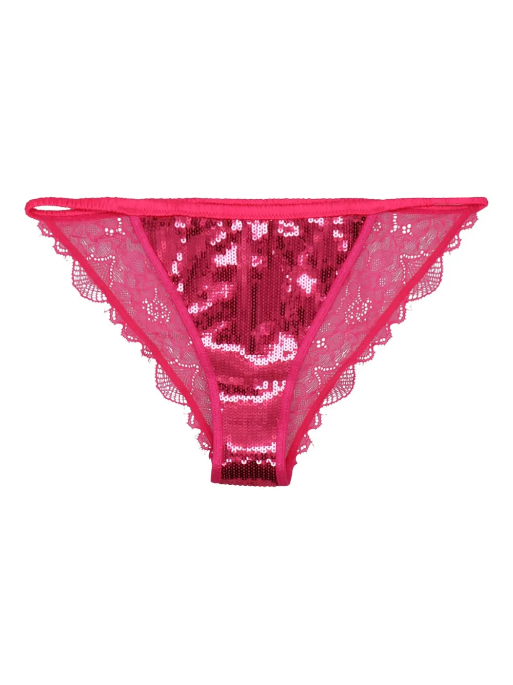 Love Stories Wild Rose' Sequined Lace Briefs In Pink