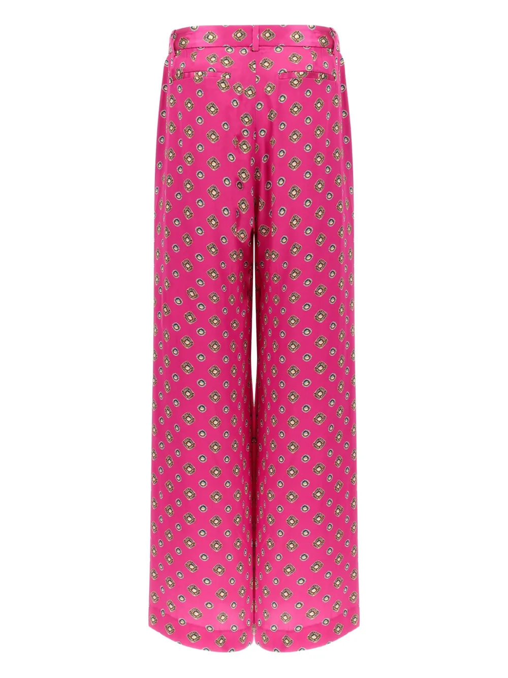 L'agence Pilar Printed Straight Trousers In Pink