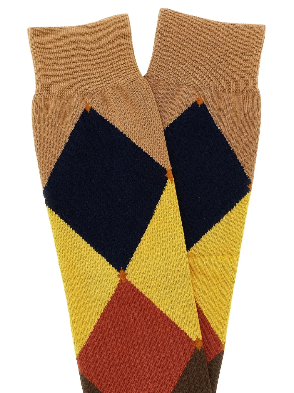 Ballantyne Diamond-patterned Socks In Multi