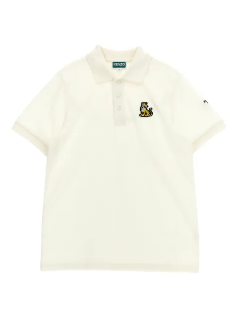 Kenzo Kids tiger-patch polo shirt