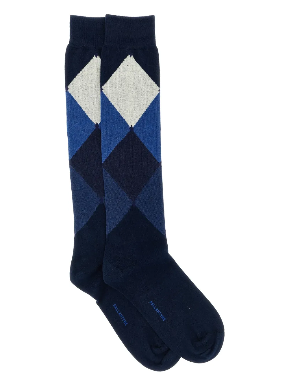 Ballantyne diamond-patterned stocking | Blue | Image 1