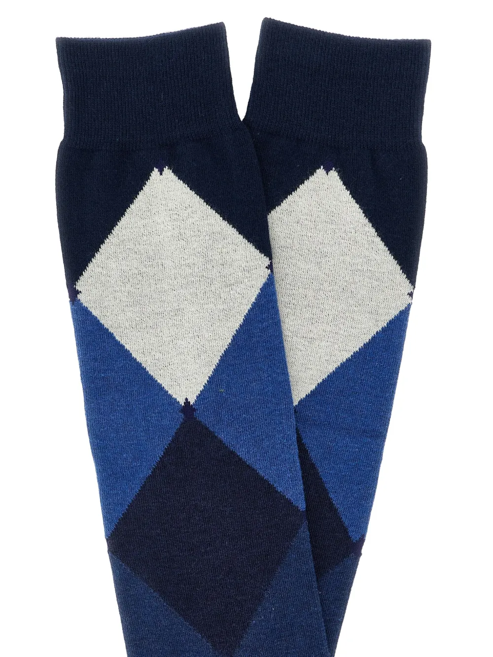 Ballantyne Kousen met diamantpatroon Blauw