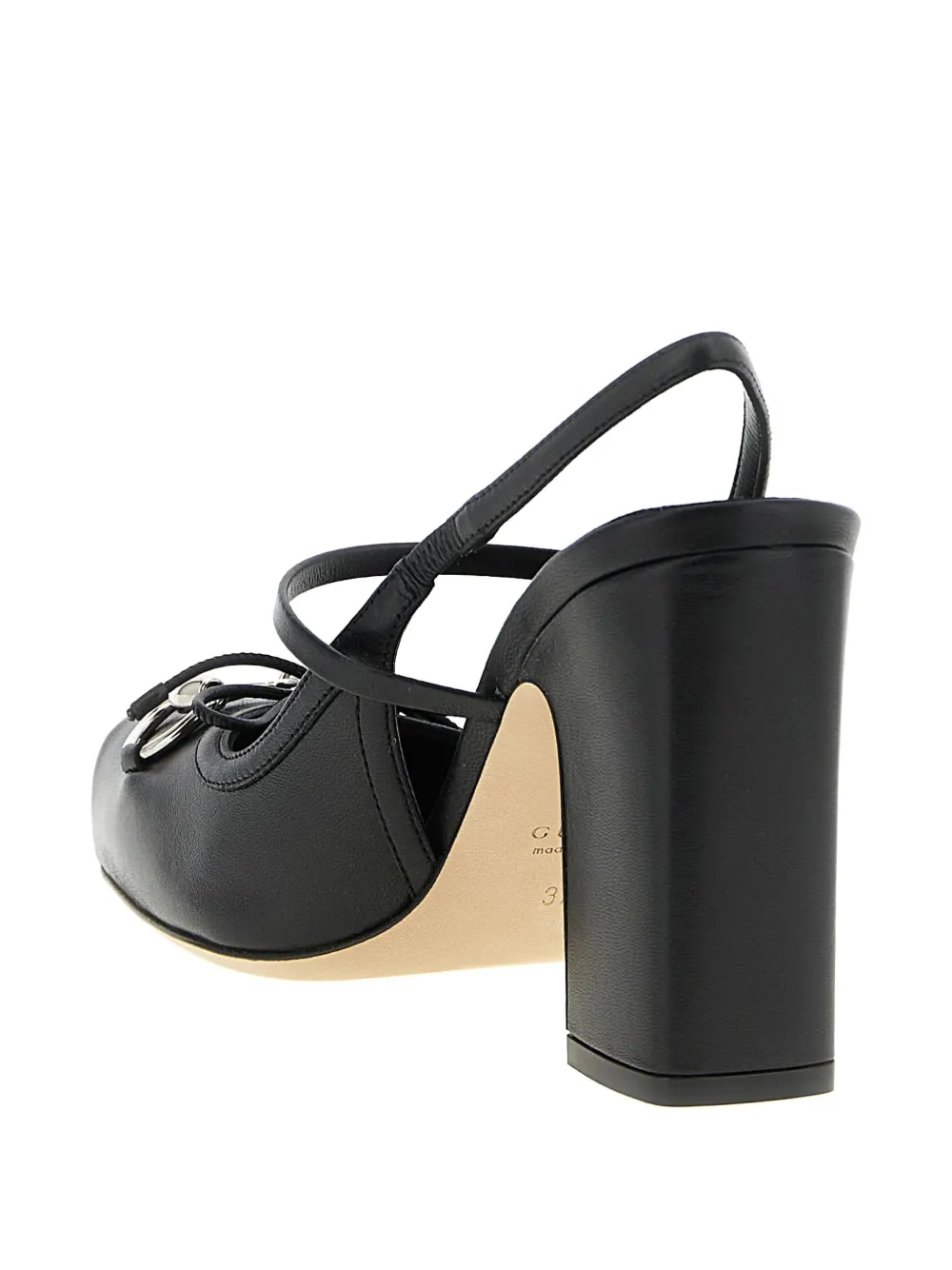 Gucci 95 mm pumps met metalen detail Zwart