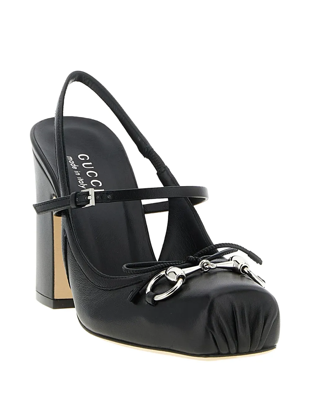 Gucci 95 mm pumps met metalen detail Zwart