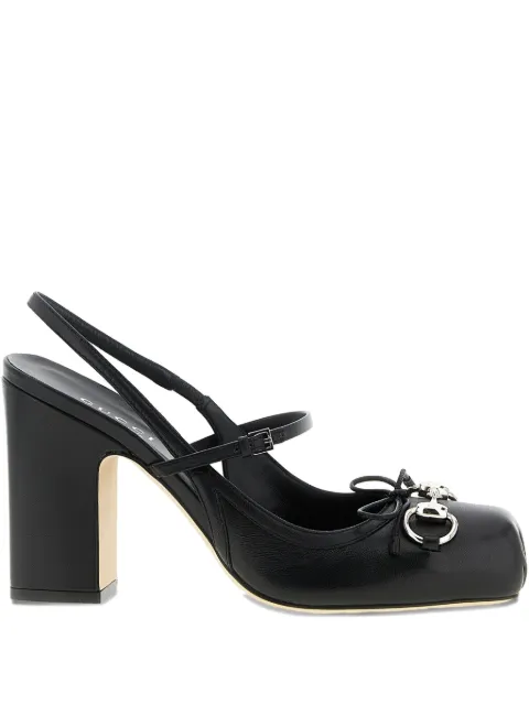 Gucci 95mm metal-clamp pumps