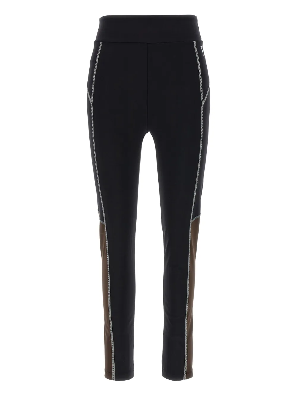 Fendi Color Block Leggings Multicolor In Black