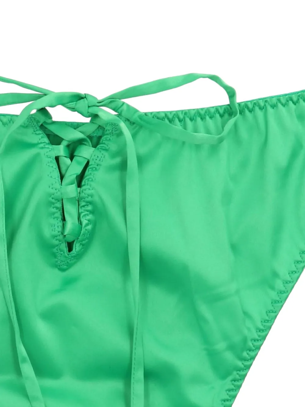 Love Stories Firecraker Lacing-detail Briefs In Green