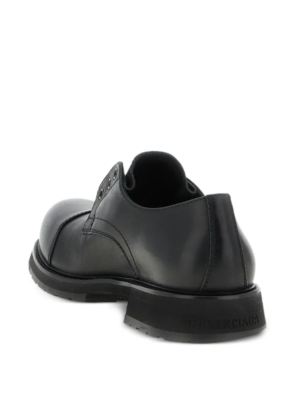 Balenciaga Eyelets Truck Men Derby Shoes - Black