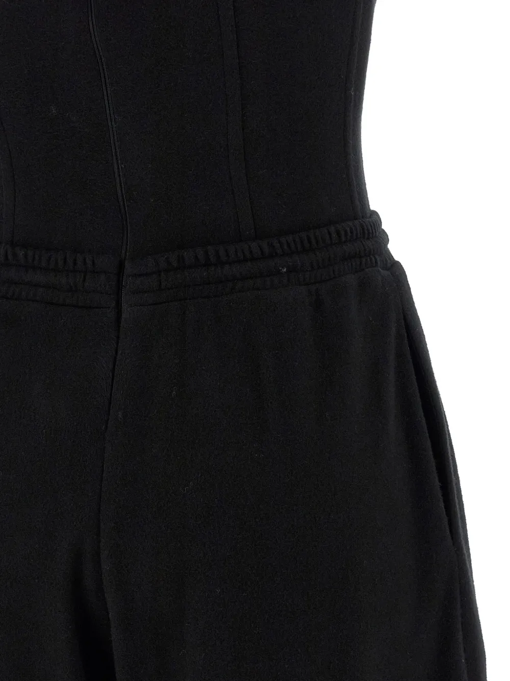 Giovanni Bedin Strapless-corset Drawstrings Jumpsuit In Black