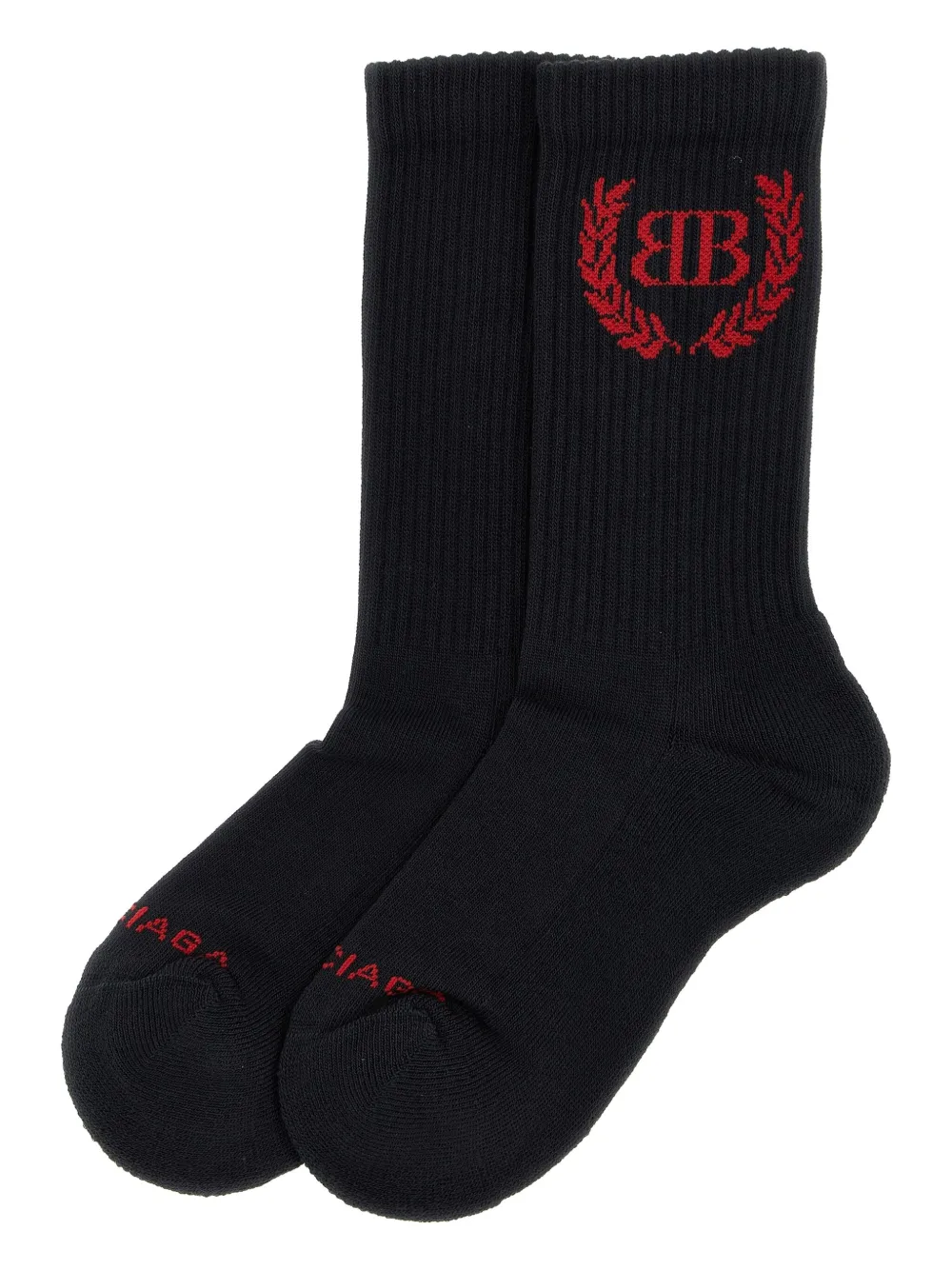 Balenciaga ribbed laurel socks | Black | Image 1