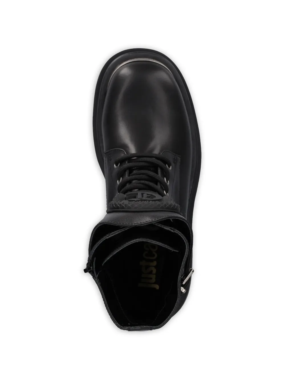 Just Cavalli logo-plaque boots Zwart