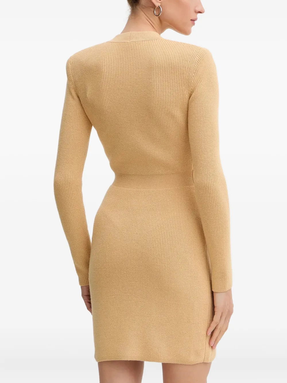 Elisabetta Franchi Double-breasted Mini Dress In Neutral