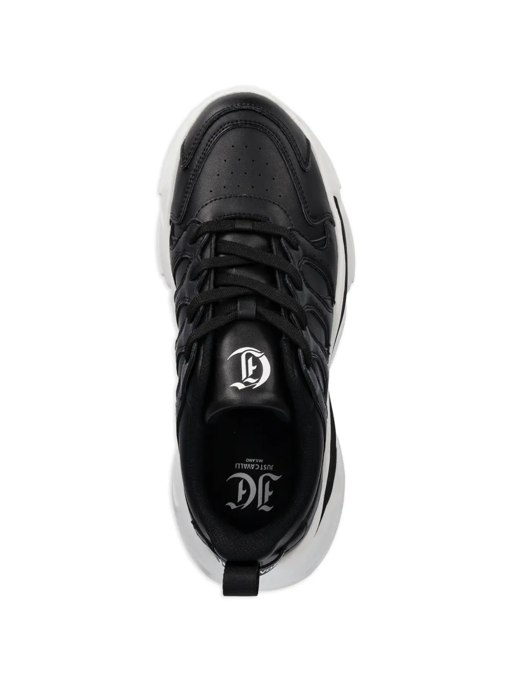 Just Cavalli Sneakers met golvend design Zwart