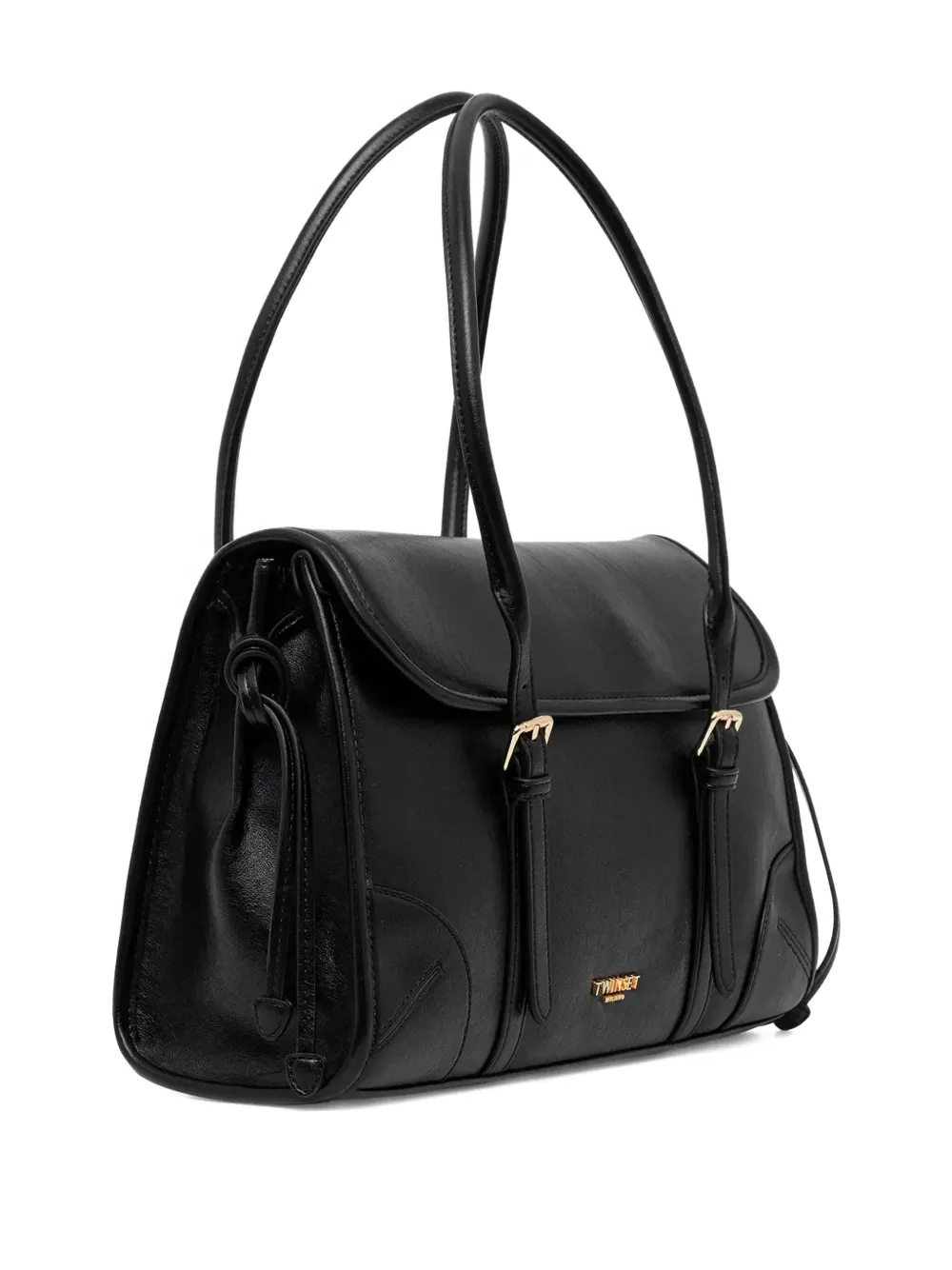 TWINSET buckled-strap shoulder bag - Zwart