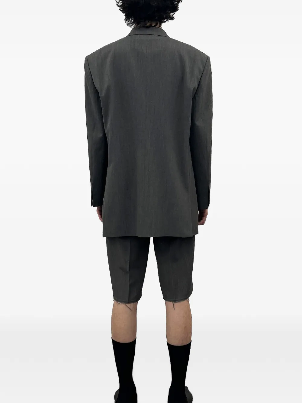 TONYWACK Formele shorts met franje afwerking Grijs