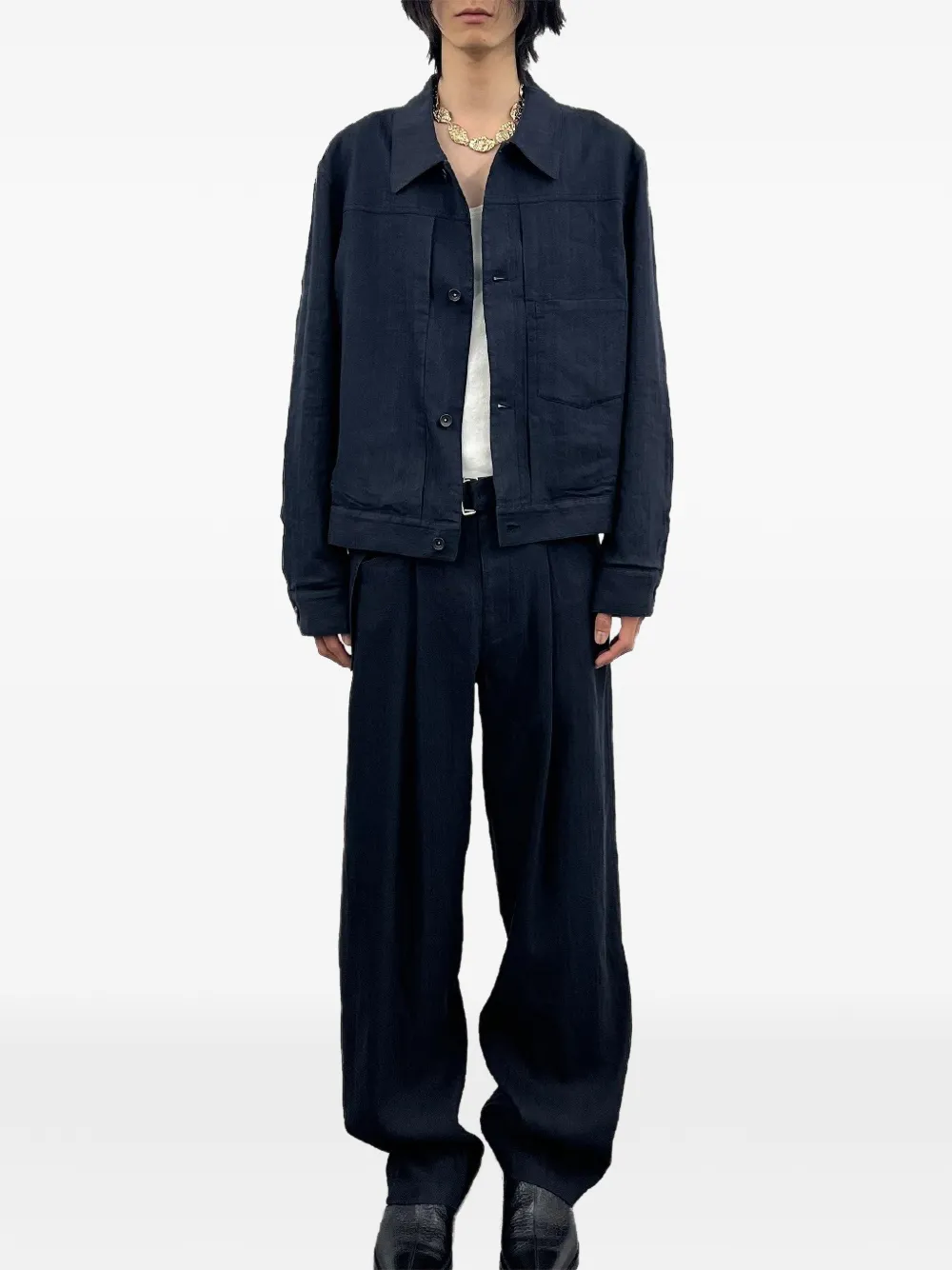  Tonywack Buttoned Shirt Jacket - Blue 