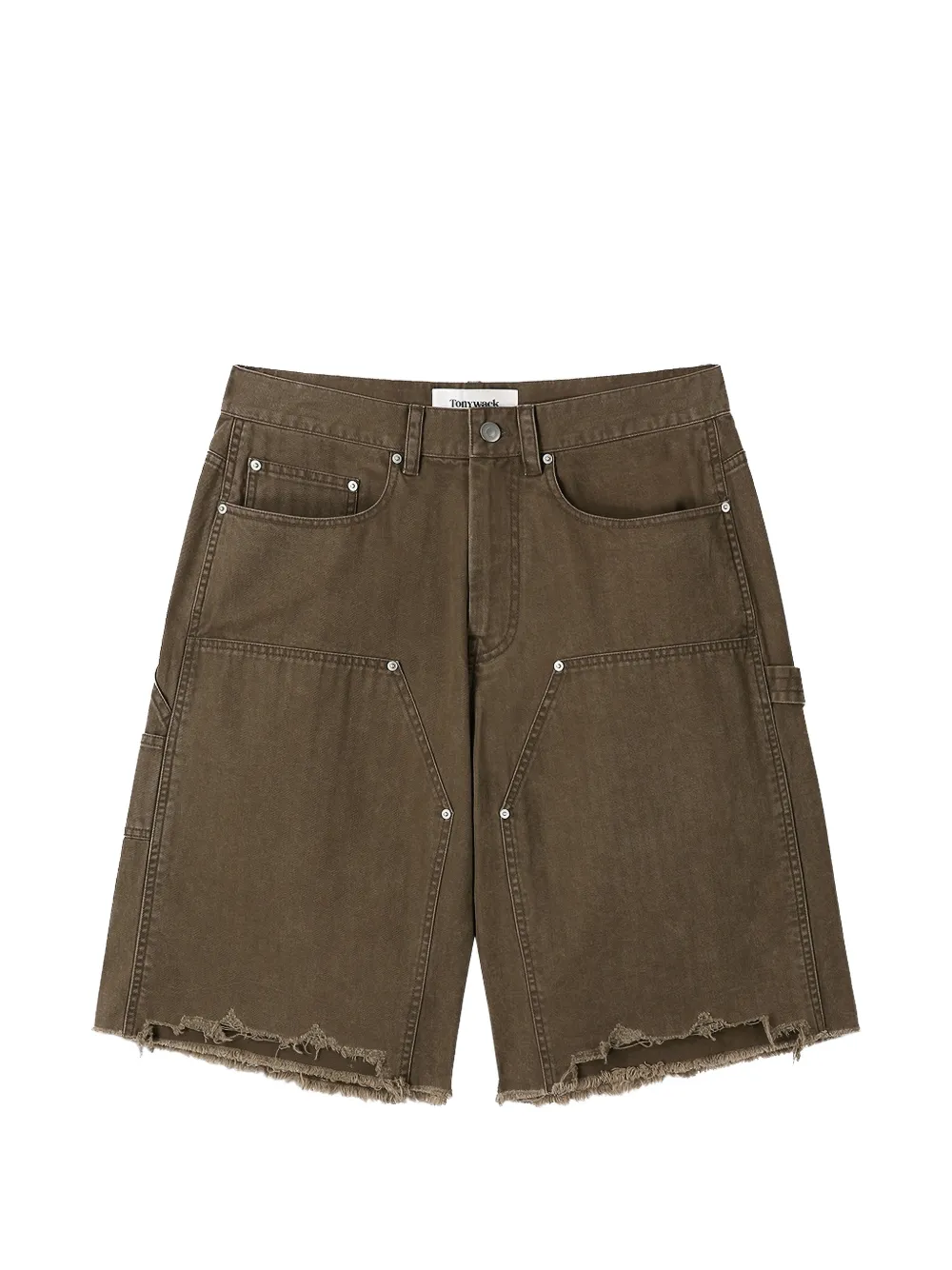 Tonywack Frayed Carpenter Shorts In Brown