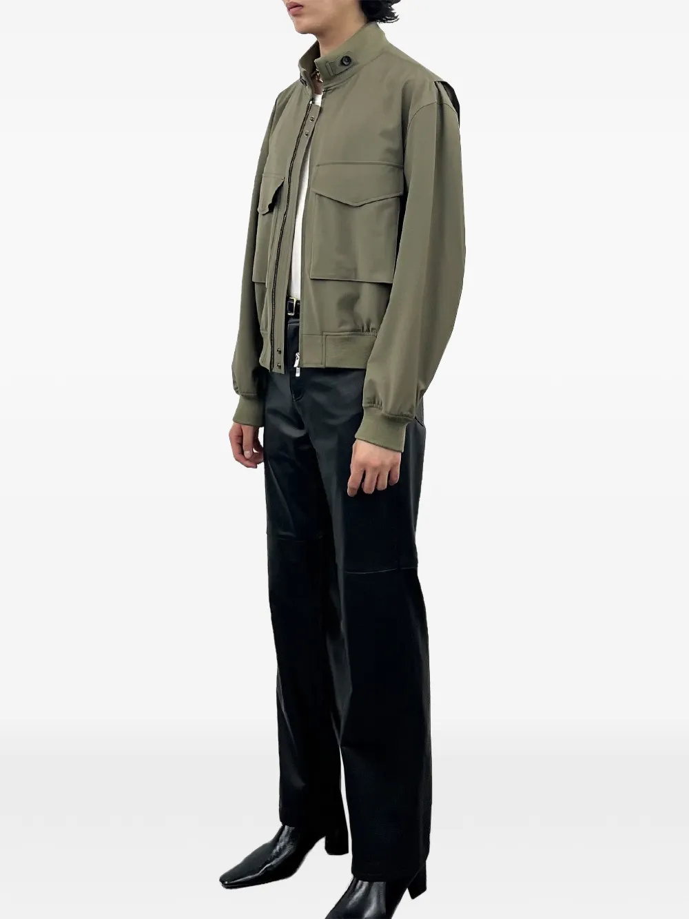  Tonywack Patch-pocket Zip-up Jacket - Green 