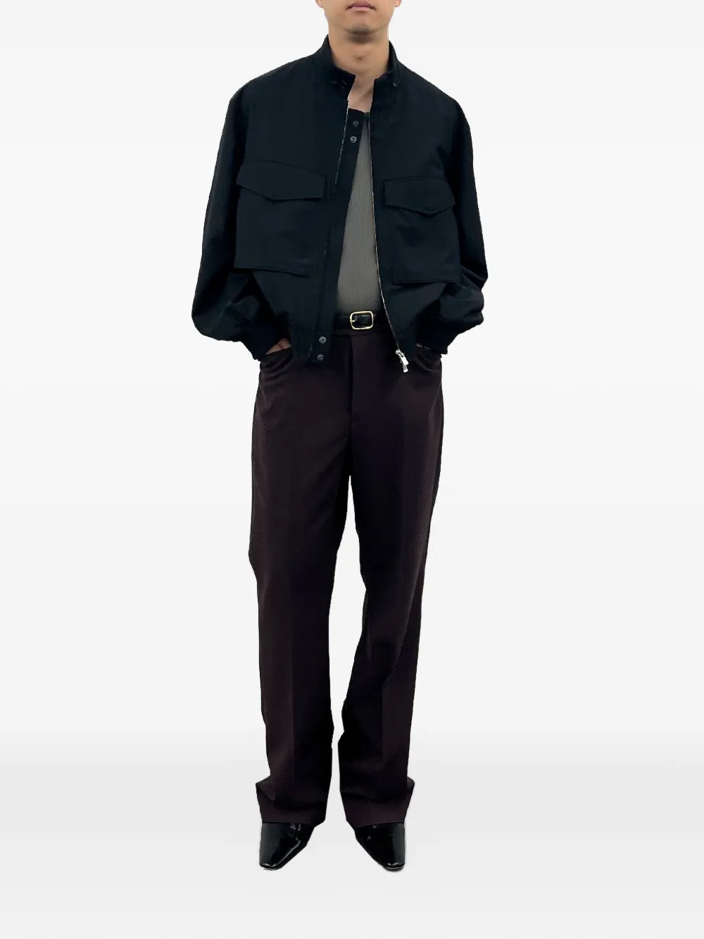 Patch-Pocket Bomber Jacket