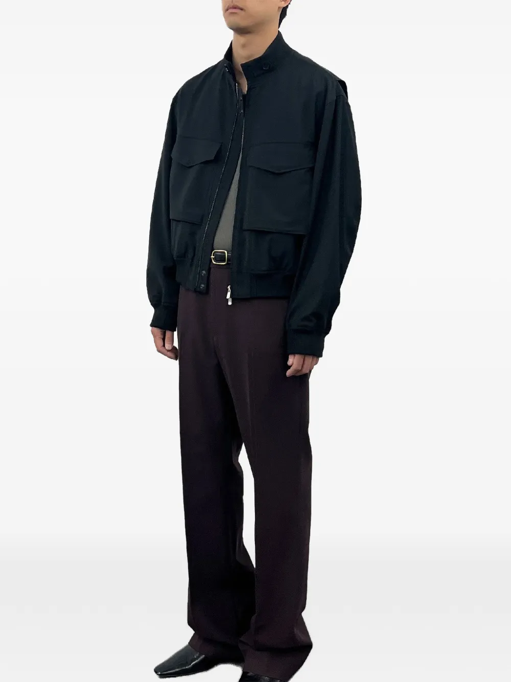 Patch-Pocket Bomber Jacket
