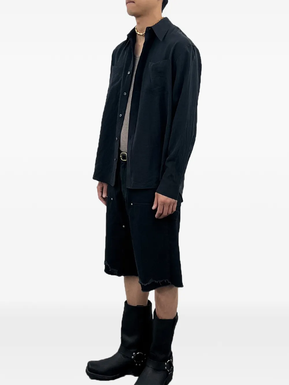  Tonywack Buttoned Pocket Shirt - Black 