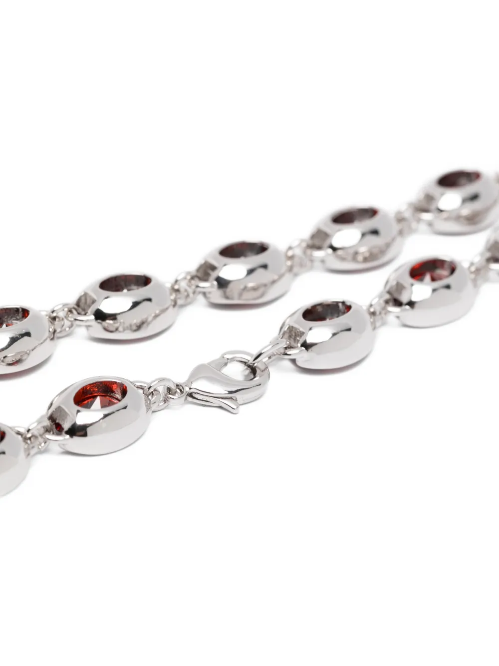 Darkai Oval-stone Necklace In Silver