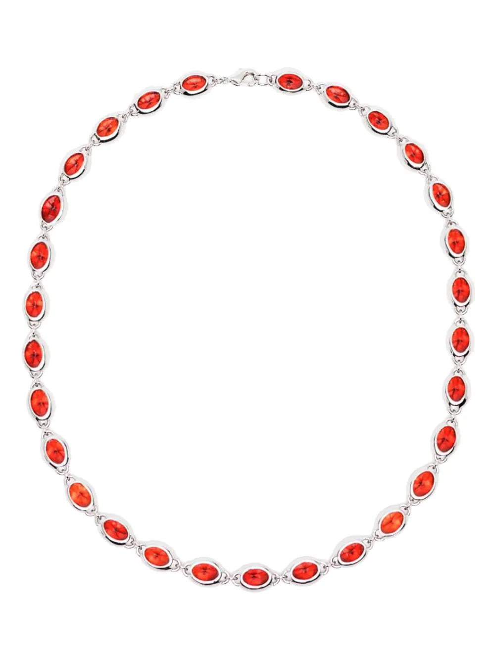 DARKAI collier à pierre ovale | argent | Image 1