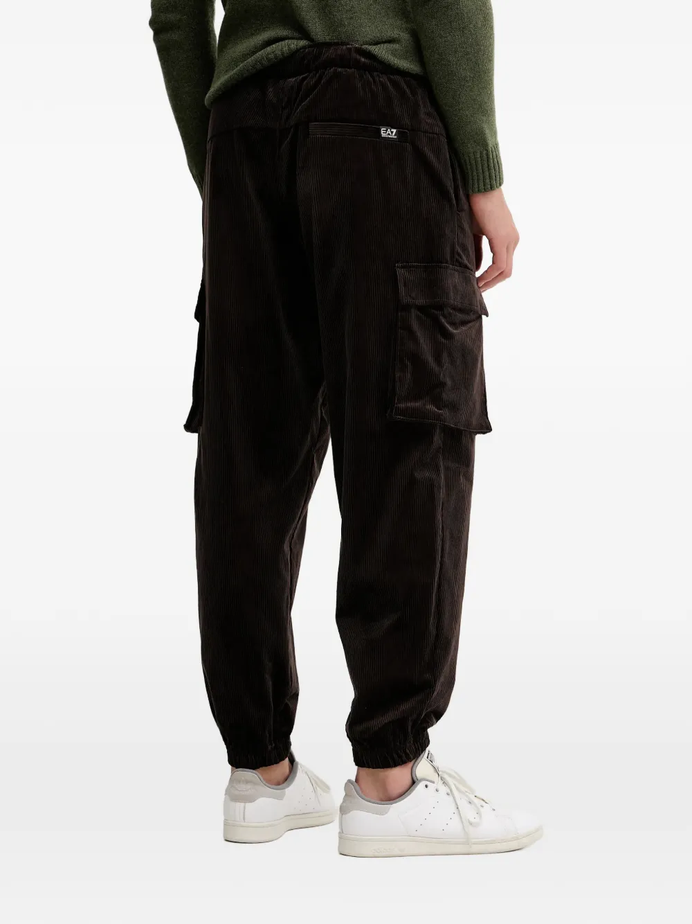Ea7 Corduroy Pocket Trousers In Brown