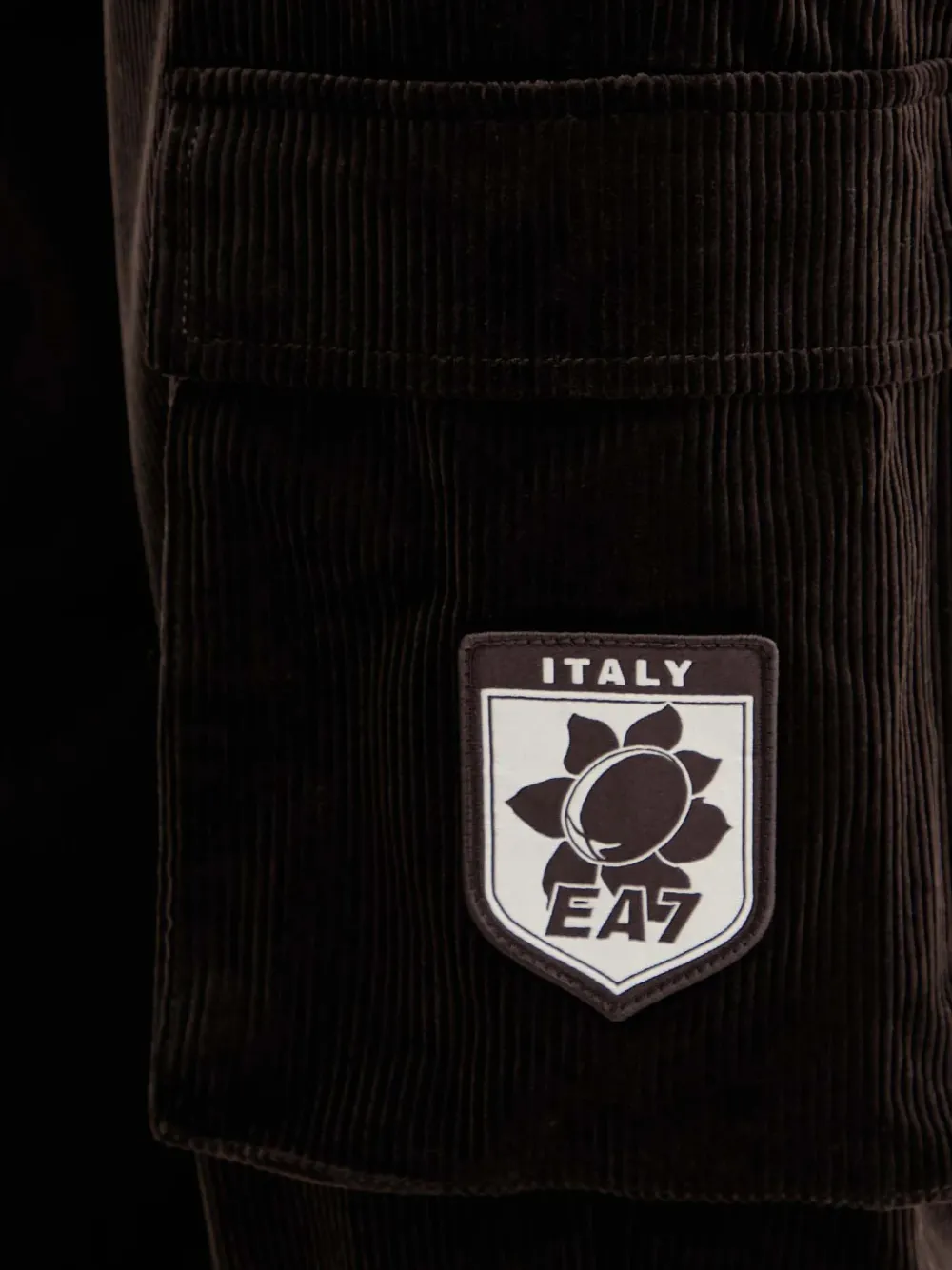 Ea7 Corduroy Pocket Trousers In Brown